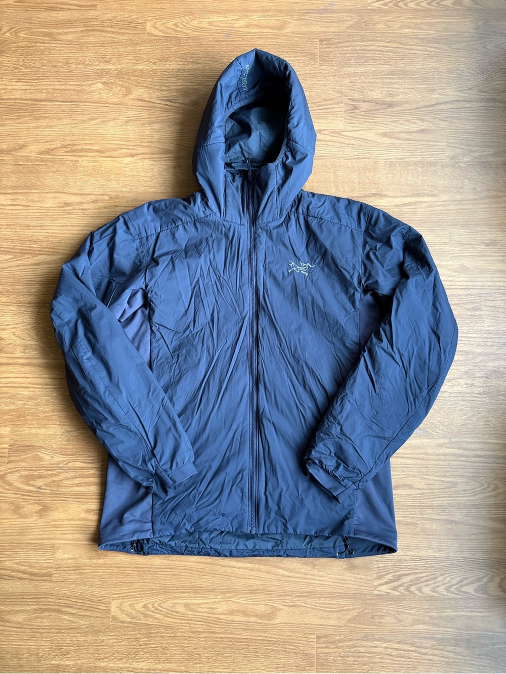 Arc’teryx Men’s Large Atom Hoody Navy Blue Insulated Full Zip Jacket